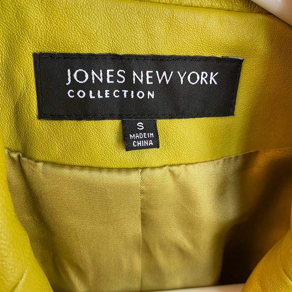 Jones New York Collection Green Leather Women’s Jacket Size Small - Picture 6 of 6